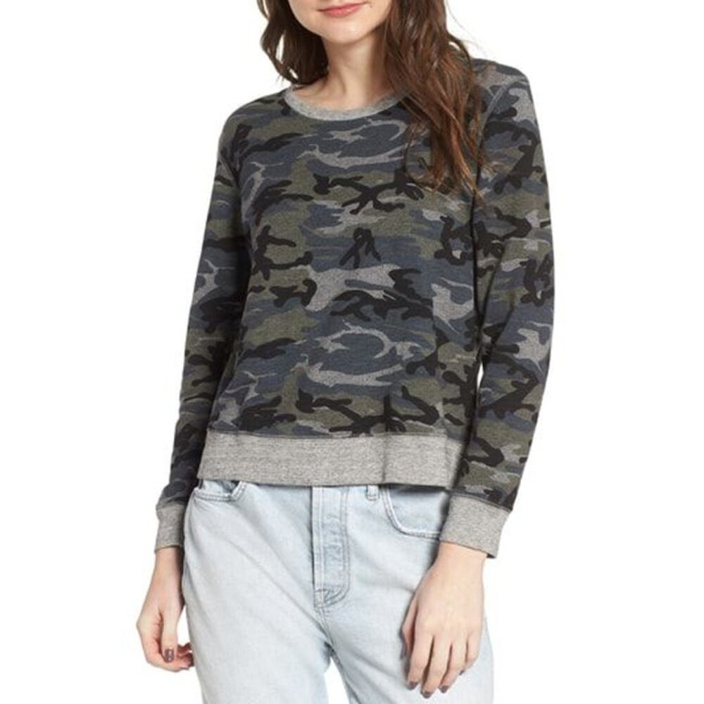 Sundry Camo Double Zip Sweatshirt - sz 3 (Large)